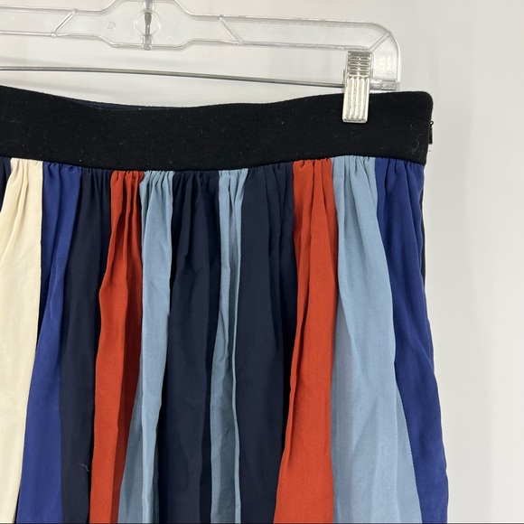 Chloe Striped Wool Pleated Silk Striped Skirt 36 - Picture 3 of 11